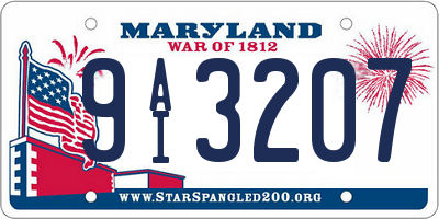 MD license plate 9AI3207