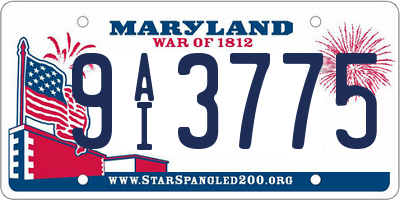 MD license plate 9AI3775