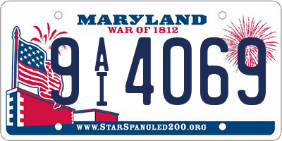 MD license plate 9AI4069