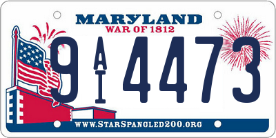 MD license plate 9AI4473