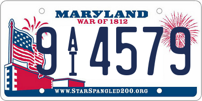 MD license plate 9AI4579