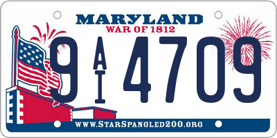 MD license plate 9AI4709