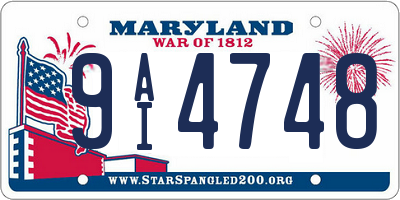 MD license plate 9AI4748