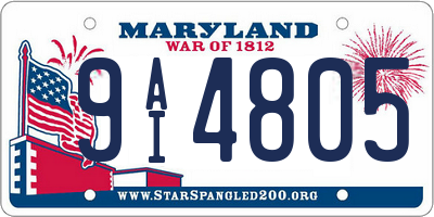 MD license plate 9AI4805