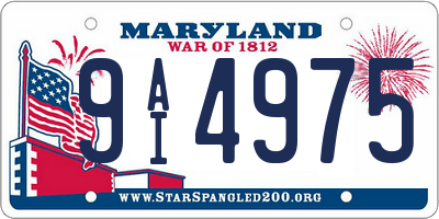 MD license plate 9AI4975