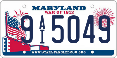 MD license plate 9AI5049