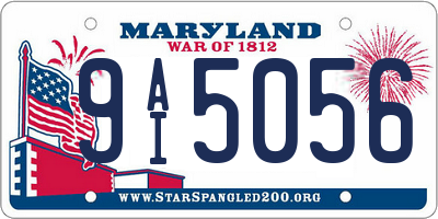 MD license plate 9AI5056