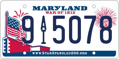 MD license plate 9AI5078