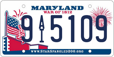 MD license plate 9AI5109
