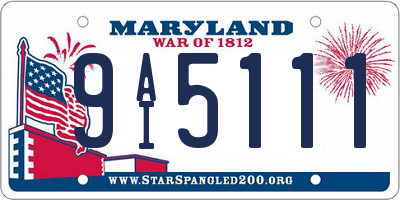 MD license plate 9AI5111
