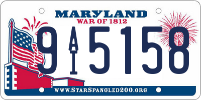 MD license plate 9AI5158