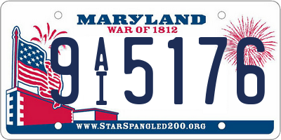 MD license plate 9AI5176