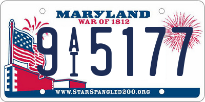 MD license plate 9AI5177
