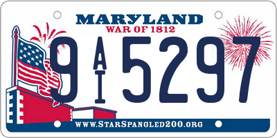 MD license plate 9AI5297