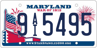 MD license plate 9AI5495