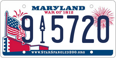 MD license plate 9AI5720