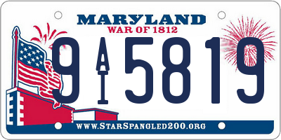 MD license plate 9AI5819
