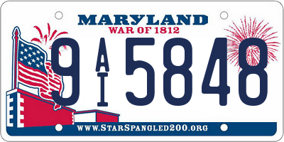 MD license plate 9AI5848