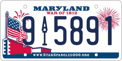 MD license plate 9AI5891