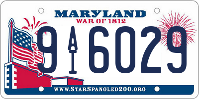 MD license plate 9AI6029