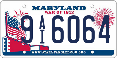 MD license plate 9AI6064