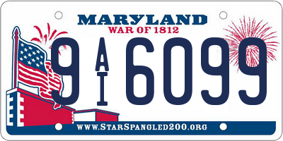MD license plate 9AI6099