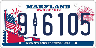MD license plate 9AI6105
