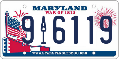 MD license plate 9AI6119