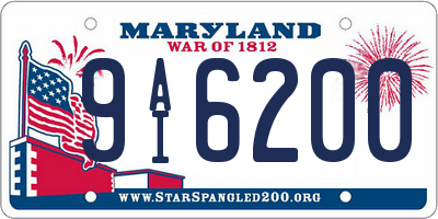MD license plate 9AI6200