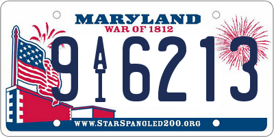 MD license plate 9AI6213