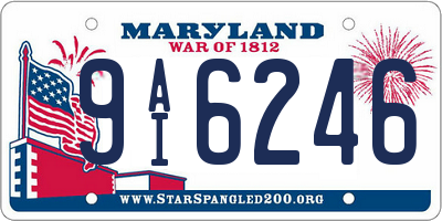 MD license plate 9AI6246