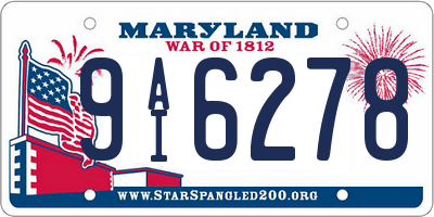 MD license plate 9AI6278