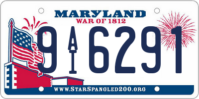 MD license plate 9AI6291