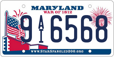 MD license plate 9AI6568