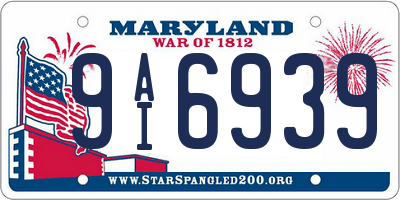 MD license plate 9AI6939