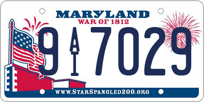MD license plate 9AI7029