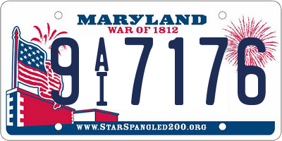 MD license plate 9AI7176