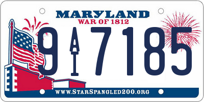 MD license plate 9AI7185