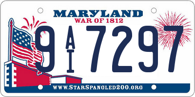 MD license plate 9AI7297