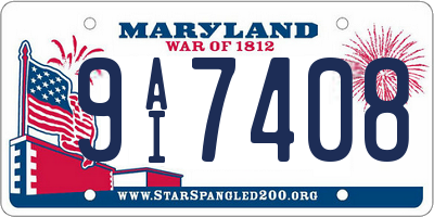 MD license plate 9AI7408