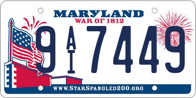 MD license plate 9AI7449