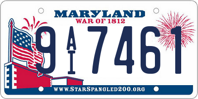 MD license plate 9AI7461