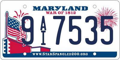 MD license plate 9AI7535