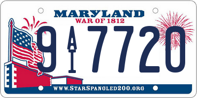MD license plate 9AI7720