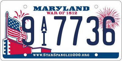 MD license plate 9AI7736