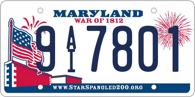 MD license plate 9AI7801