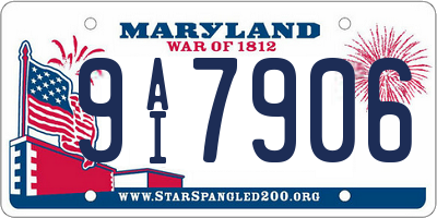 MD license plate 9AI7906