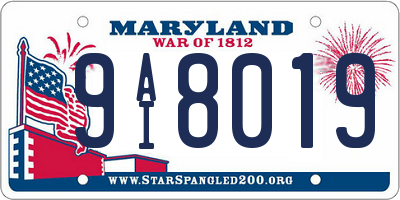 MD license plate 9AI8019