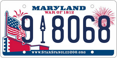 MD license plate 9AI8068