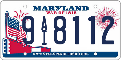 MD license plate 9AI8112